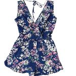 Design Lab Lord & Taylor Womens Romper Small Floral Vacation Beach Resort Boho Photo 1