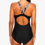 beautyin Women's One Piece Athletic Racerback Swimsuit Slimming Bathing Suit L Black Size L Photo 1