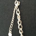 Triple Stand Opera Length Necklace Silver Flowers 36” Photo 2