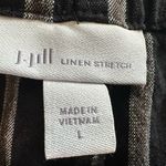 J. Jill Black & Gray Stripe Wide Crop Paper Bag Waist Pants (1063) Size L Photo 12