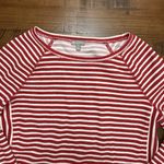Talbots T By Terry Cloth Striped 3/4 Sleeve Sweatshirt Sweater SMALL Photo 1