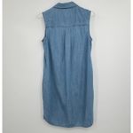 Gap shirt dress women's M tank lace up sleeveless chambray pockets blue Photo 5