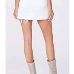 Paige Aideen Raw Hem Denim Skirt in Crisp White Size 26 Photo 2