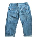 AE Factory Women’s Size 0 Capri Jeans Flap Pockets, Cuffed Hem, Americana Vibe Blue Photo 1