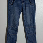 American Eagle Women Denim Jegging Ankle Super Stretch Stacked Moto size 4 Photo 0