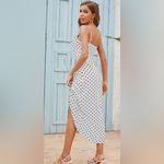 Amazon Womens size Large Spaghetti Straps Spotty Maxi Dress Deep V Neck Party Dress NWT Photo 2