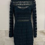 Lush Clothing LUSH Forest Green Lace Long Sleeve Bodycon Dress Photo 12