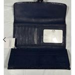 Coach  Black Wallet with Patent Leather Trim and Monogram Design Photo 1