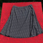 Amanda Smith  Skirt Size Medium  Black White Polka Dots Flared Vintage Spring‎ Photo 0