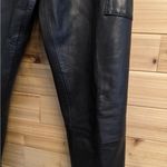 Vintage Merona Sport Sz Medium High Rise Black Leather Cargo Straight Leg Pants Photo 5