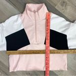 Hollister  Color Block 1/4 Zip Cropped Sweatshirt Pink Black White XS Photo 10