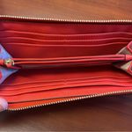 Michael Kors  Long Red Saffiano Leather Three Quarter Zip Wallet w/Gold Hardware Photo 8