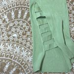 Jolie & Joy Dress Small Green One Arm Bodycon Ribbed Open Side Maxi Stretch. Size XL Photo 6