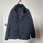 ZARA  Black Toggle Jacket with Fur Collar Photo 1