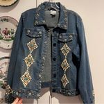 Just B Beaded Jean Jacket Blue Size XL Photo 6