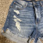 Aeropostale Blue Distressed Jean Shorts High-Waisted Photo 2