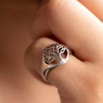 Tree Of Life Ring On Sterling Silver Sz 6 Photo 0