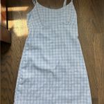 John Galt  Dress in Blue Checkered Pattern Photo 0