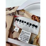 Vintage Nipon Boutique 100% Silk Shell Print Midi Dress Size 12 Photo 3