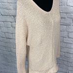 Free People scoopneck scoopback Longsleeve knit sweater sz S Photo 3