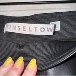 Tinseltown  Women's Black High Waisted Faux Leather Straight Leg Trouser Pants Photo 2