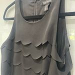 White House | Black Market  Sheath Dress Women's Size 4 Scallop Tier Stretch Zip Up Photo 3