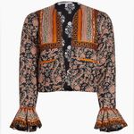 Love the Label Floral Cotton Jacket NWT Brown Photo 0