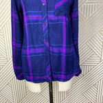Rails Hunter Plaid Ultraviolet Button-Down LongSleeve Top Blue Purple Size US XS Photo 5