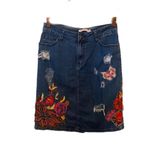 Anthropologie  Gardeners Denim Pencil Skirt Photo 1