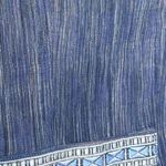 Anthropologie Preppy Boho Blue Woven Blazer Embroidered Collar XS linen Nautical Photo 6