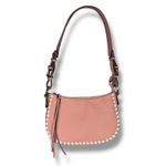 Sondra Roberts New‎  Vegan Leather Tote Shoulder Bag Top Handle Pink Whipstitch Photo 1