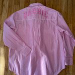 Gap X Barbie The Big Shirt Pink Stripped Button Down Photo 5