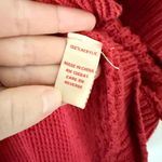 Magnolia Lane Chunky Knit Sweater with Side Button Detail in Red Size L Size L Photo 4