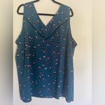 Lane Bryant Womens Blouse Size 22 Floral Sleeveless V Neck Layered Tank Top Photo 5