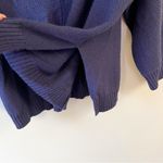 Andree by Unit  Navy Blue Knit Round Neck Long Sleeve Pullover Size Small Photo 5