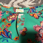 Anthropologie fig and flowers blouse. Excellent condition. Floral multicolored. Green Size 1X Photo 4
