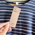 Eileen Fisher DENIM TOP SHIFT DRESS SHORT SLEEVE STRIPED WOMENS SIZE S Photo 5