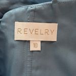 Revelry‎ Poppy Chiffon Dress Womens 10 Blue Tiered Maxi Formal Bridesmaid Gown Photo 6