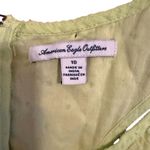 American Eagle  Women's Size 10 Green Eyelet Lace Fit-and-Flare Dress Photo 2