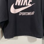 Nike Women Black Sportswear Terry Crew Neck Sweatshirt Size S #857088-010 Photo 3