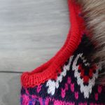 H&M Faux Fur Heart Nordic Fair Isle Knit Sweater Vest Holiday Festive Winter Photo 10