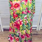 Sag Harbor Maxi Shirt Dress Tropical Print w Wrap Front-12 Photo 2