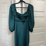 Shona joy Luxe Ruched Bodice Long Sleeve Dress in Emerald Green Photo 3