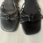 Free People  Petra Strappy Knotted Leather Heel Mules US 9 Photo 2