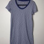 Universal Threads Target Universal Thread 100% Cotton Blue White Striped T-Shirt Dress Small Photo 0