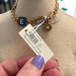 Tory Burch LOVE blue enamel goldtone 7” bracelet Photo 6