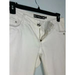 D*Klic White Jeans Size 34 inches Tall Denim Bedazzled Pockets NWT UK Photo 7