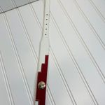 Justin Leather Belt White Blue Red Silver Cabochons Sz 26 Photo 4