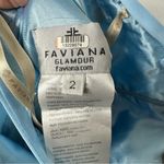 Faviana  Blue Ruffle Skirt Gown in Size 2 Photo 2
