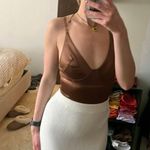 Amazon Brown satin bodysuit Photo 2